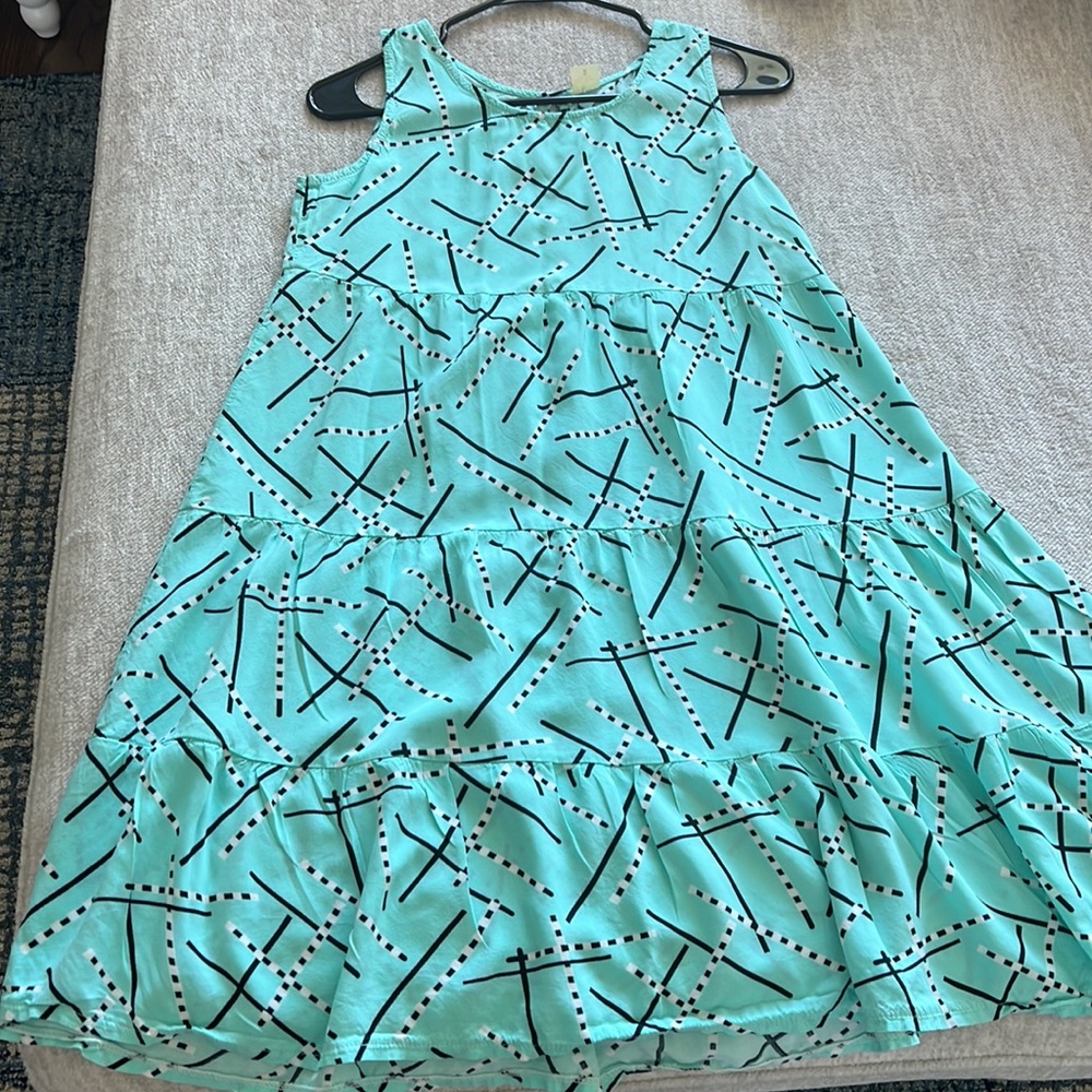 Short sleeve aqua dress